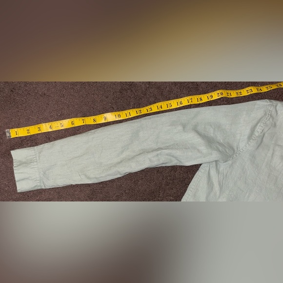 Linen/Cotton Blend Button Down Shirt - Picture 6 of 7